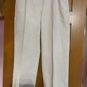 WOMENS TALBOTS Copped Striped Wide Leg Pants